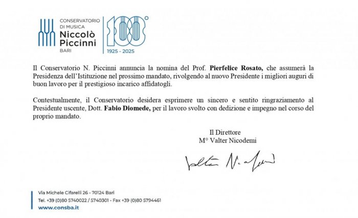 annuncio presidente annuncio presidente